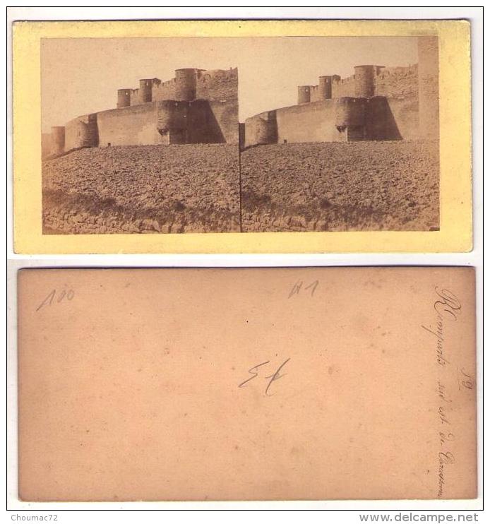 Stéréo 100, Aude Carcassonne, Remparts Sud-Est - Fotos Estereoscópicas