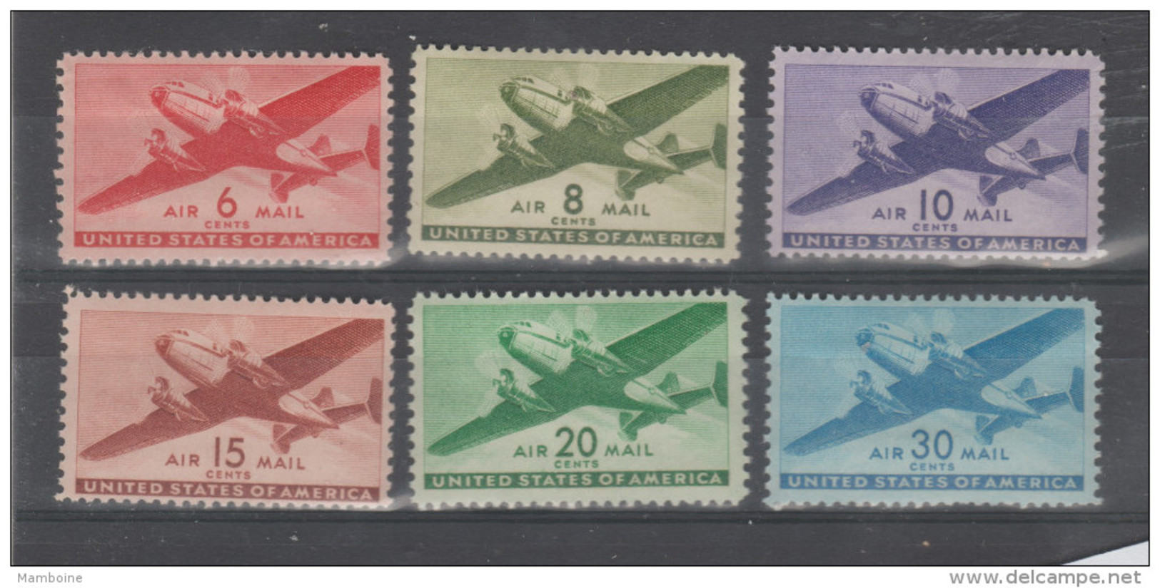 USA  1941  Aérien   N° 26 à 31   Neuf X X =  6 Valeurs ( Le 27 Avec Trace De Charniere) - 2b. 1941-1960 Unused