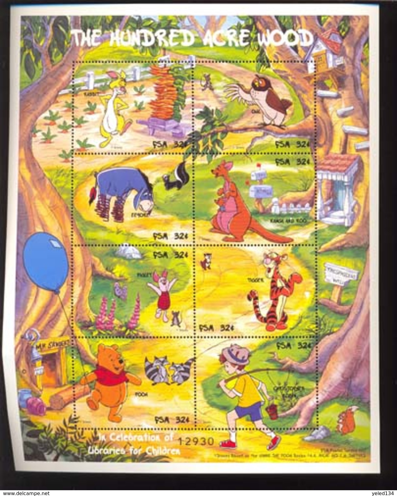 #  M-470 **  MINT NEVER HINGED MINI SHEET OF DISNEY ; 100 ACRE WOOD  (  MICRONESIA  282 - Disney