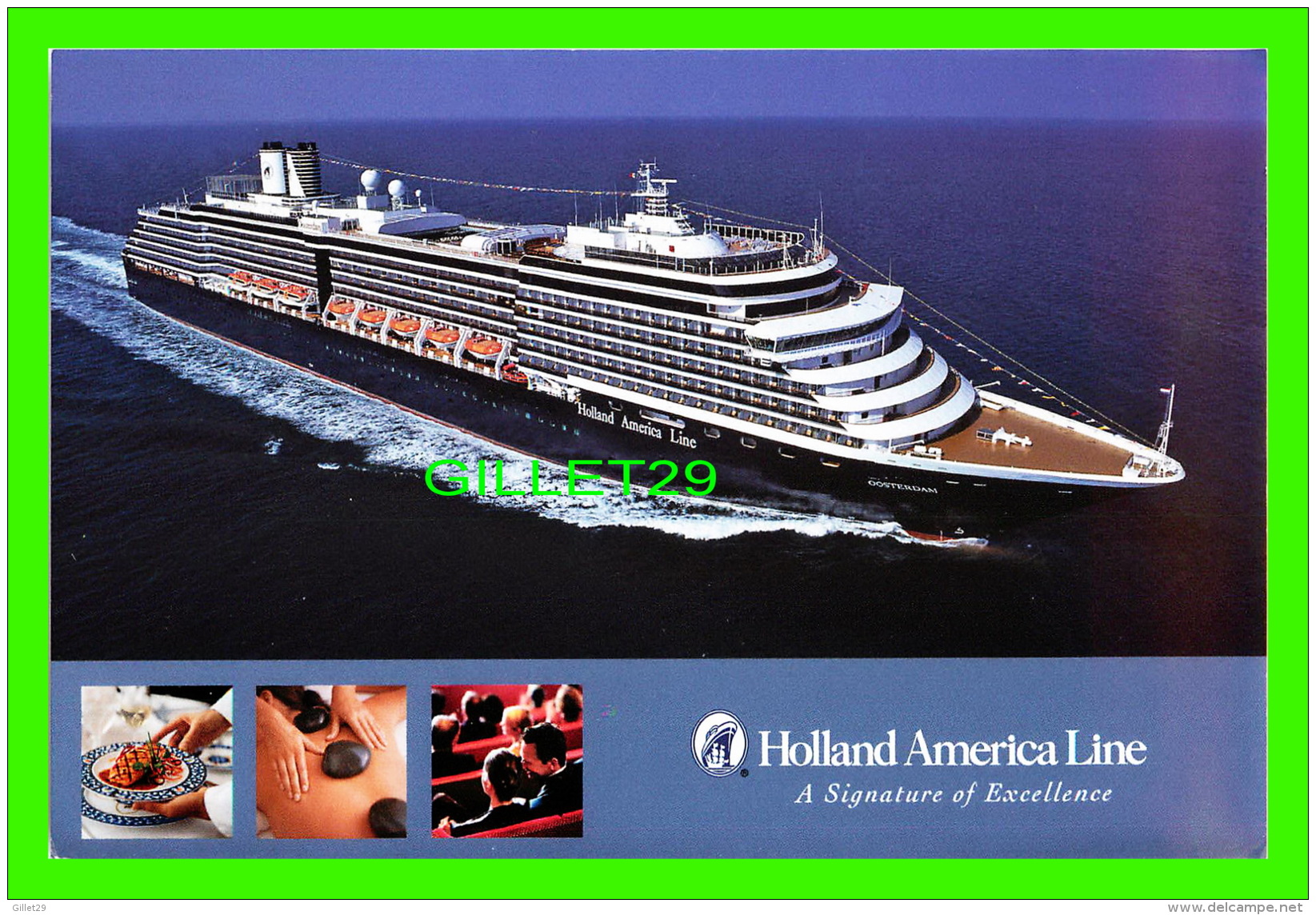 SHIPS - PAQUEBOTS - "OOSTERDAM"  HOLLAND AMERICA LINE - - Steamers