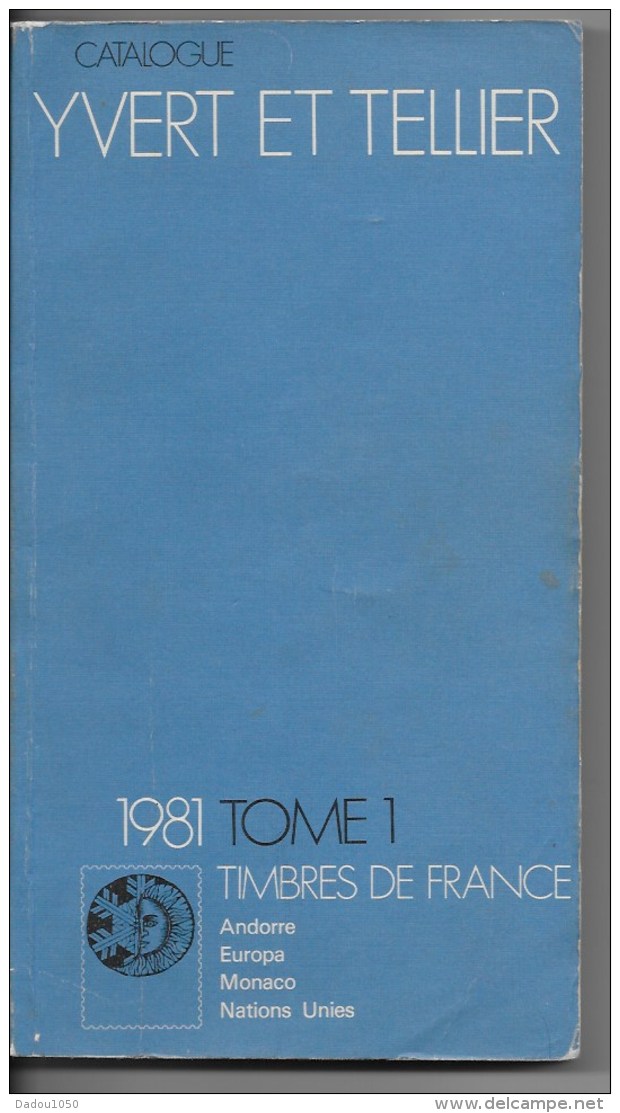 Catalogue Yvert Et Tellier  1981 - France