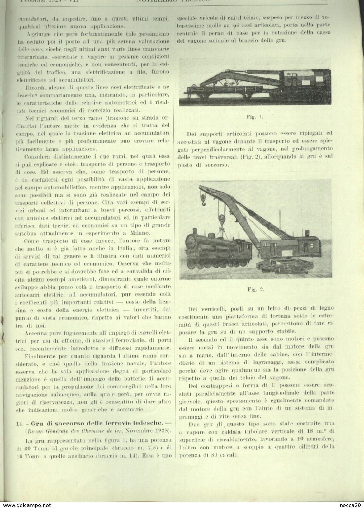 FERROVIE - NOTIZIARIO TECNICO DEL 1929 - ALL'INTERNO LUNGO ARTICOLO SULLA TRATTA ROMA AVEZZANO SULMONA - Textos Científicos