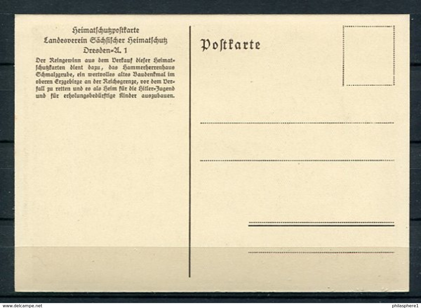 (03593) Hammerherrenhaus Schmalzgrube / Verfallene Tür - Heimatschutzpostkarte - S/w - N. Gel. - Jöhstadt