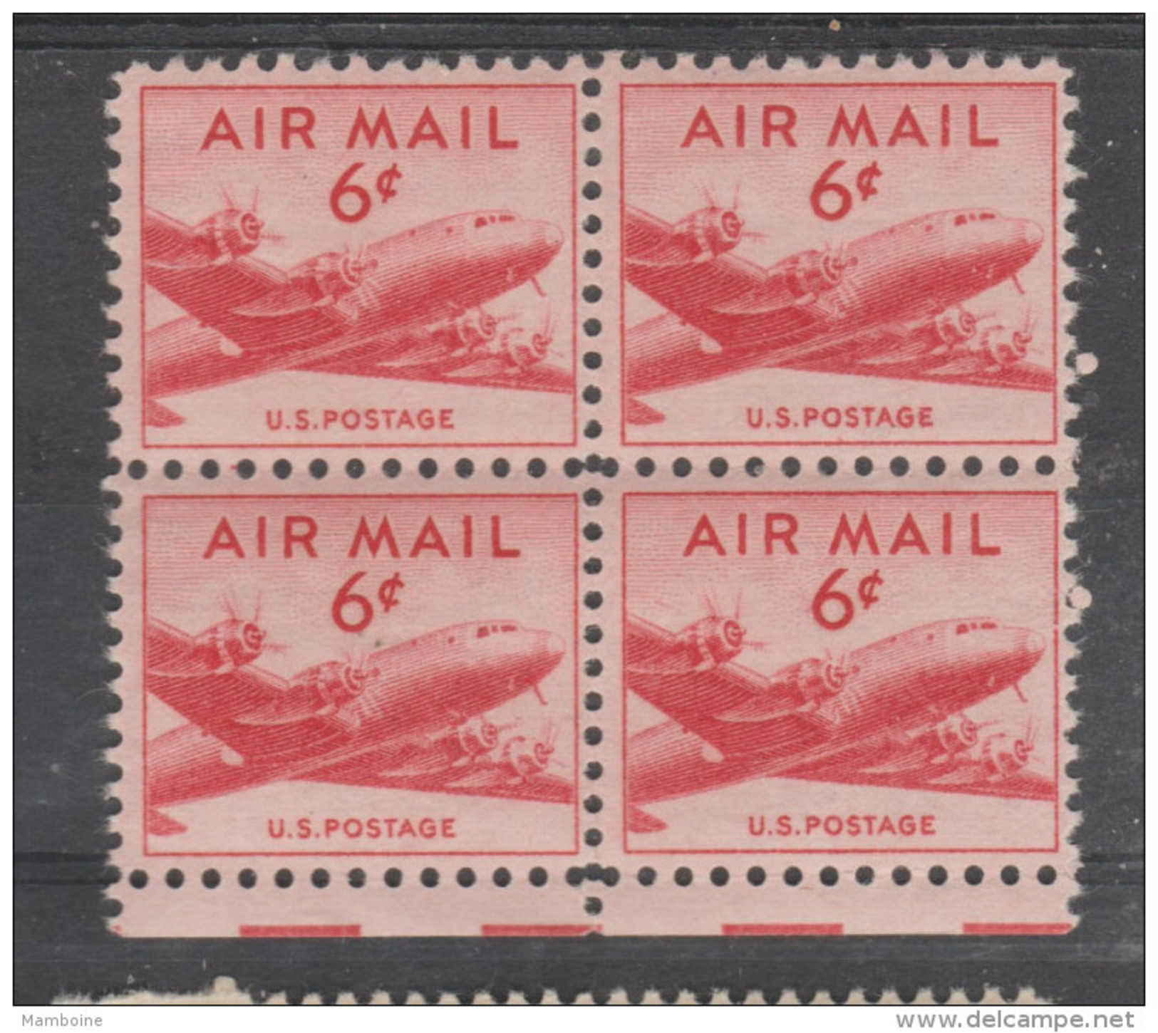 USA  1947  Aérien   N°35   Neuf X X = 4 Exemplaires - 2b. 1941-1960 Unused