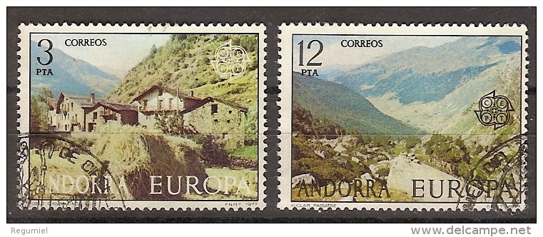 Andorra U 108/09 (o) Primer Día. Europa 1977 - Gebraucht