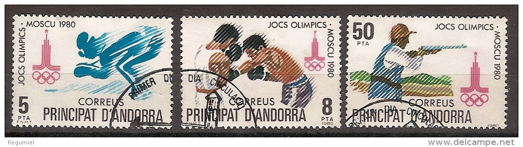 Andorra U 135/37 (o) Olimpicos Moscu. 1980 - Oblitérés