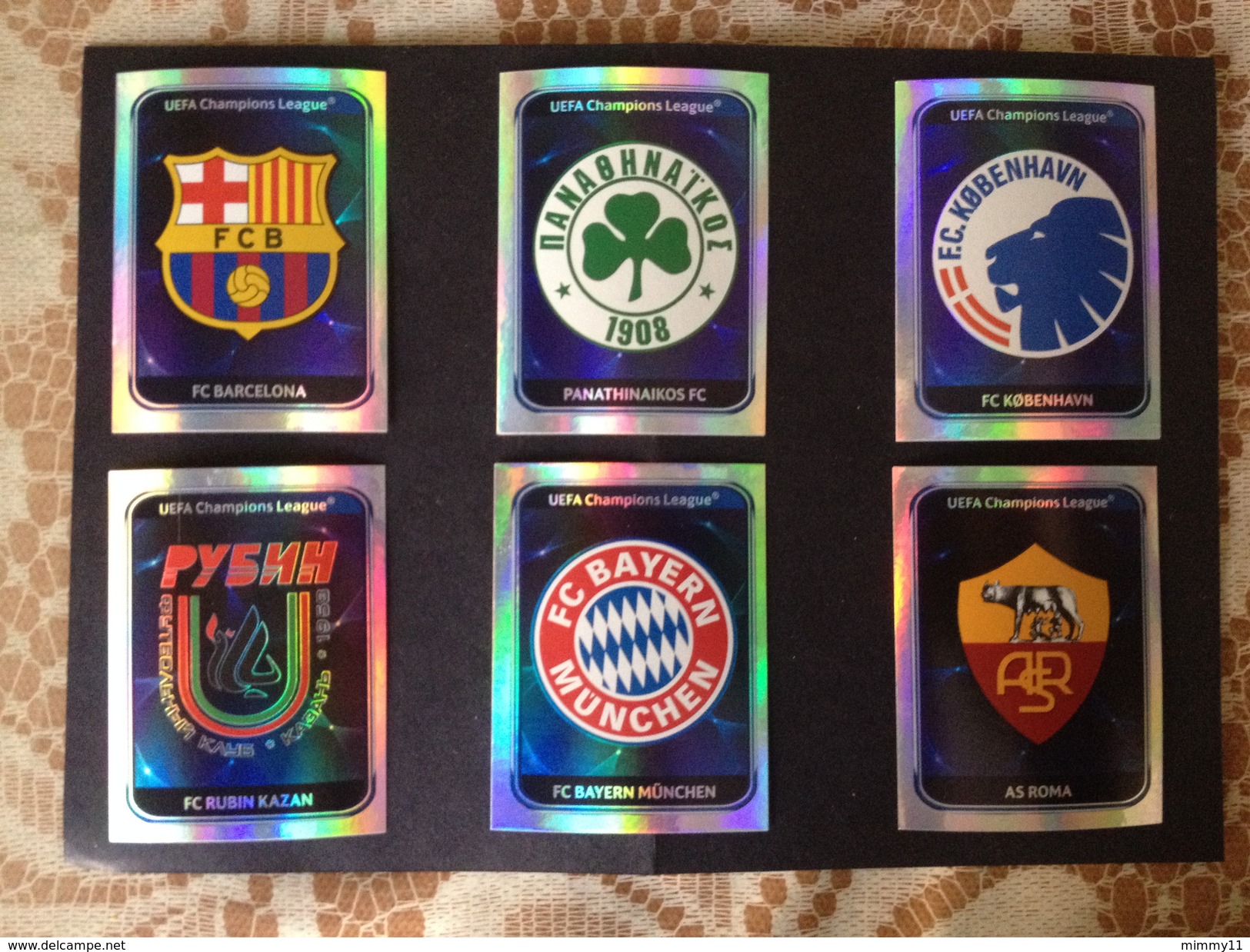 UEFA CHAMPIONS LEAGUE - OFFICIAL 2010 / 2011 - N° 06 SCUDETTI PANINI - 209 - 226 - 243 - 260 - 277 - 294 - Edizione Italiana