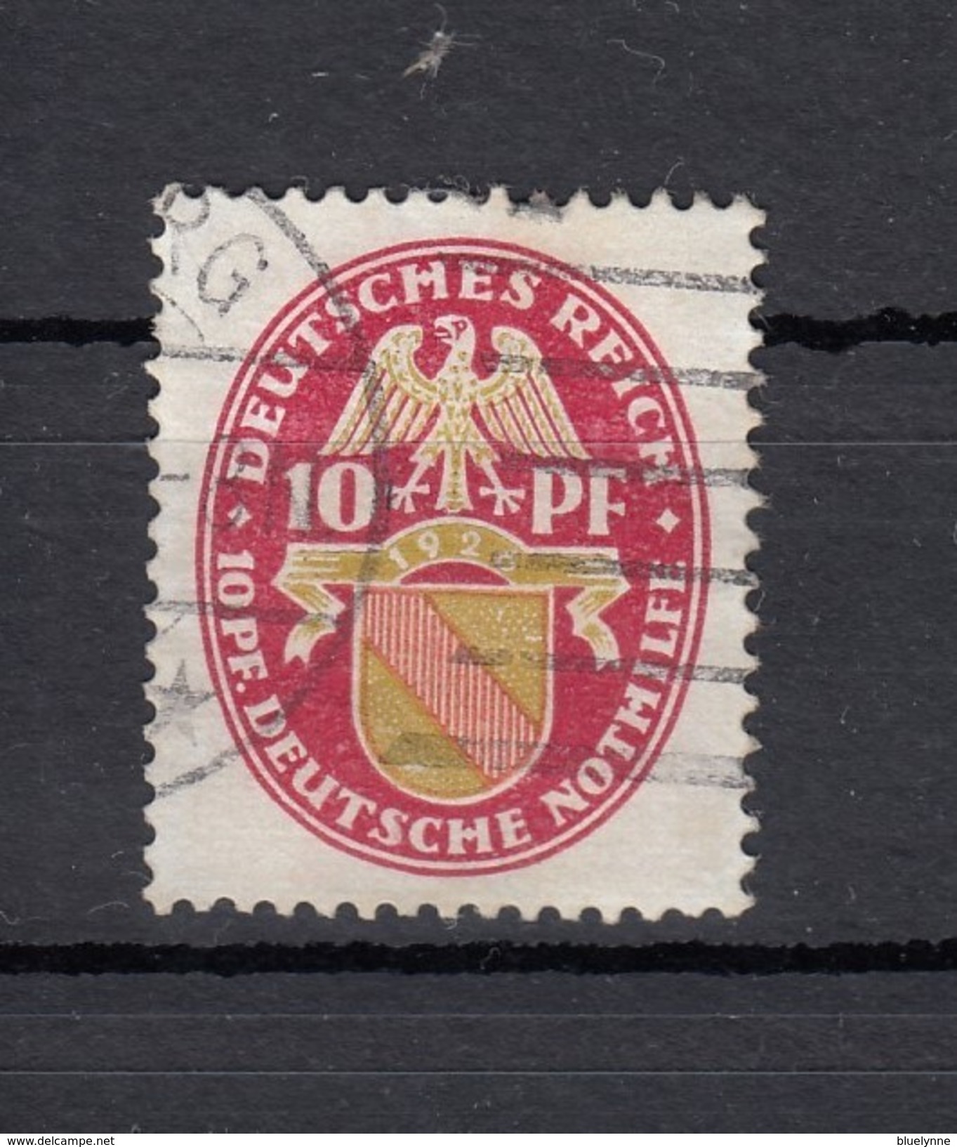 Deutsches Reich 10+10 Pf Nothilfe Wappen Baden 1926 - Gestempelt - Gebraucht