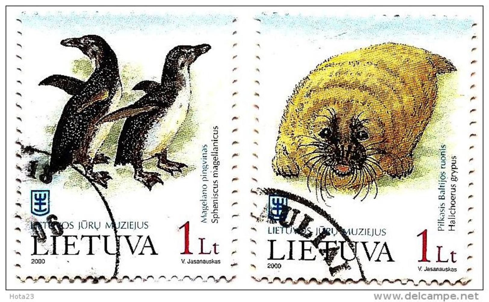 LITHUANIA 2000 Maritime Museum FULL SET Used STAMP (0) (LOT - LT - 017 +018) - Lituanie