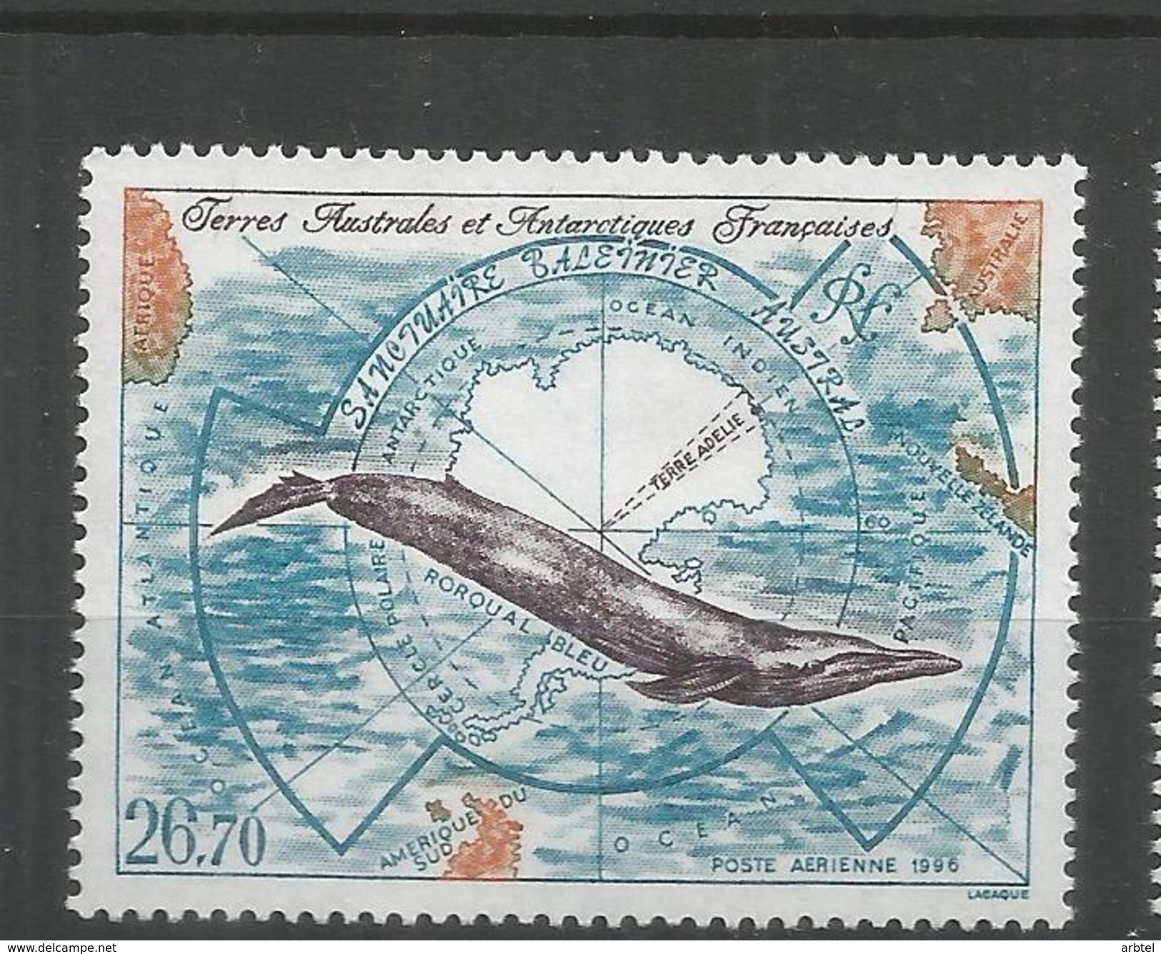 TAAF ANTARTIDA POLO SUR SANTUARIO BALLENA WHALE MAMIFERO - Faune Antarctique