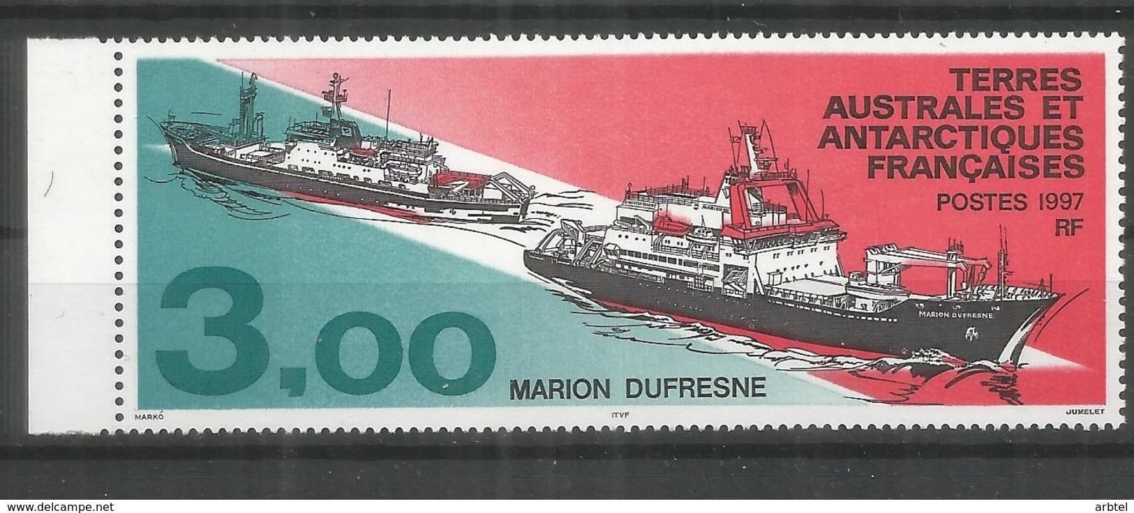 TAAF ANTARTIDA POLO SUR BUQUE MARION DUFRESNE SHIP - Polar Ships & Icebreakers