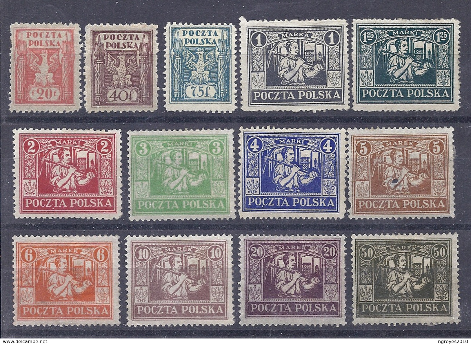 160026786   POLONIA  YVERT    Nº  242/261  */MH (NO GUM)  (EXCEPT 242/243/245 Y 258 A 261 - Ungebraucht