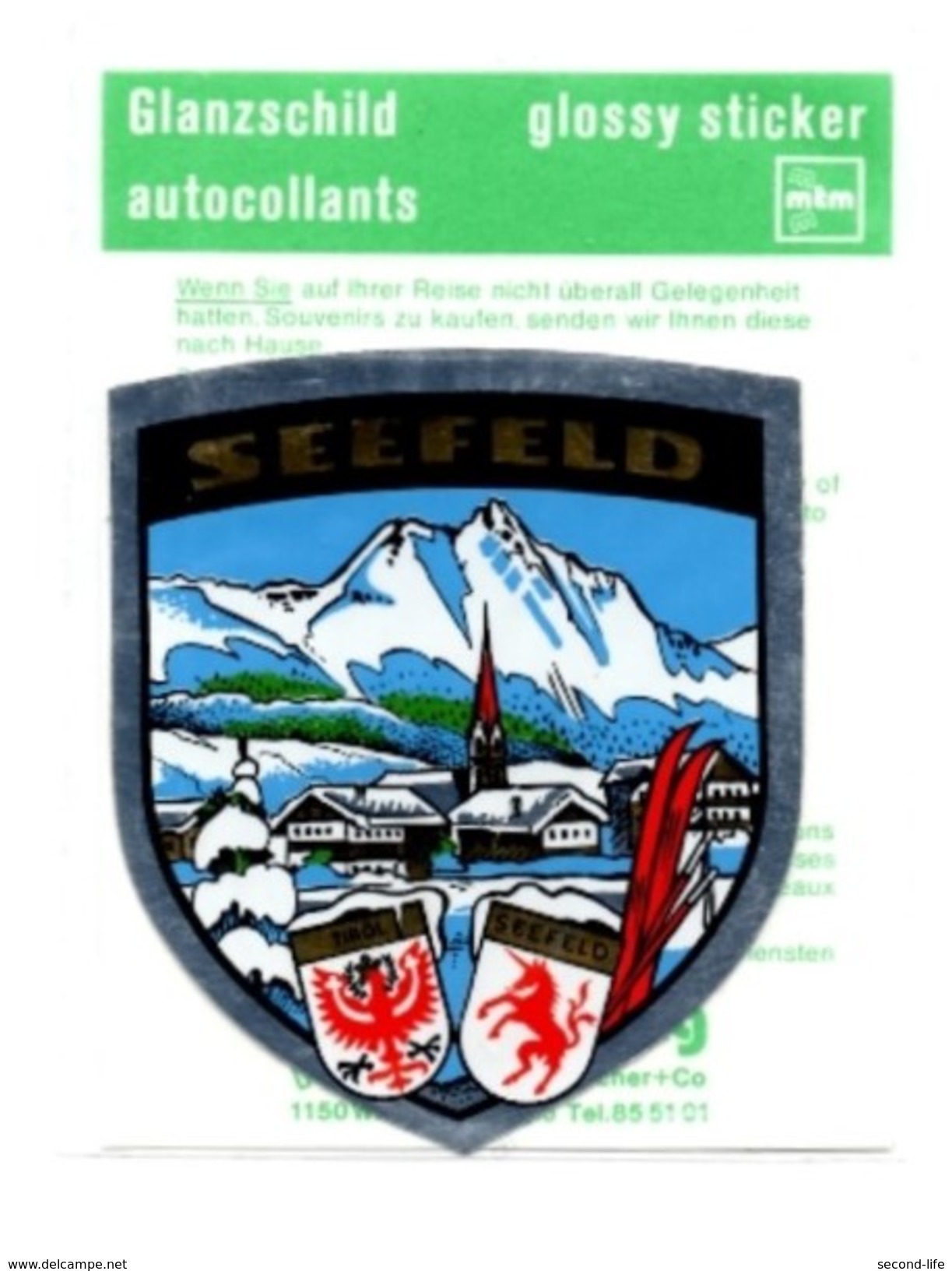 Stickers - Sticker. Seefeld. Glanzschild. glossy sticker