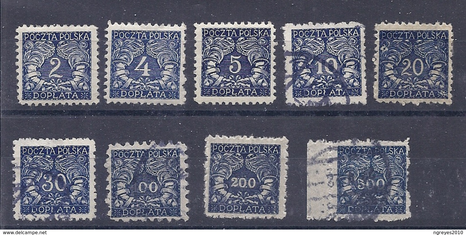 160026796   POLONIA  YVERT    TAXE  Nº  23/31  (EXCEPT Nº 28)  USED/MH - Postage Due