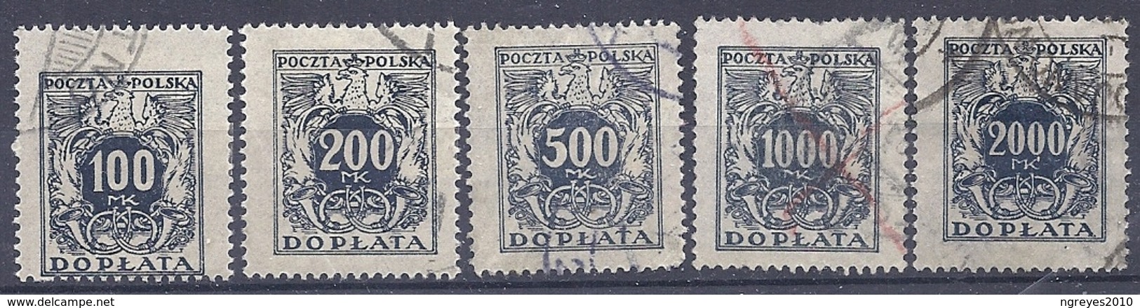 160026800   POLONIA  YVERT    TAXE  Nº  46/50 - Postage Due