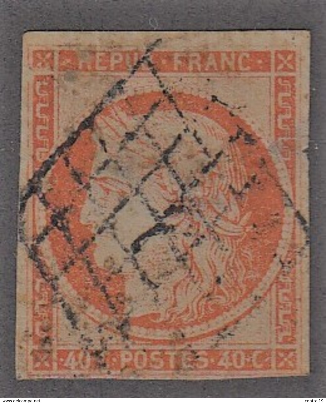 N 5   40C ORANGE - B/TB - 1849-1850 Cérès