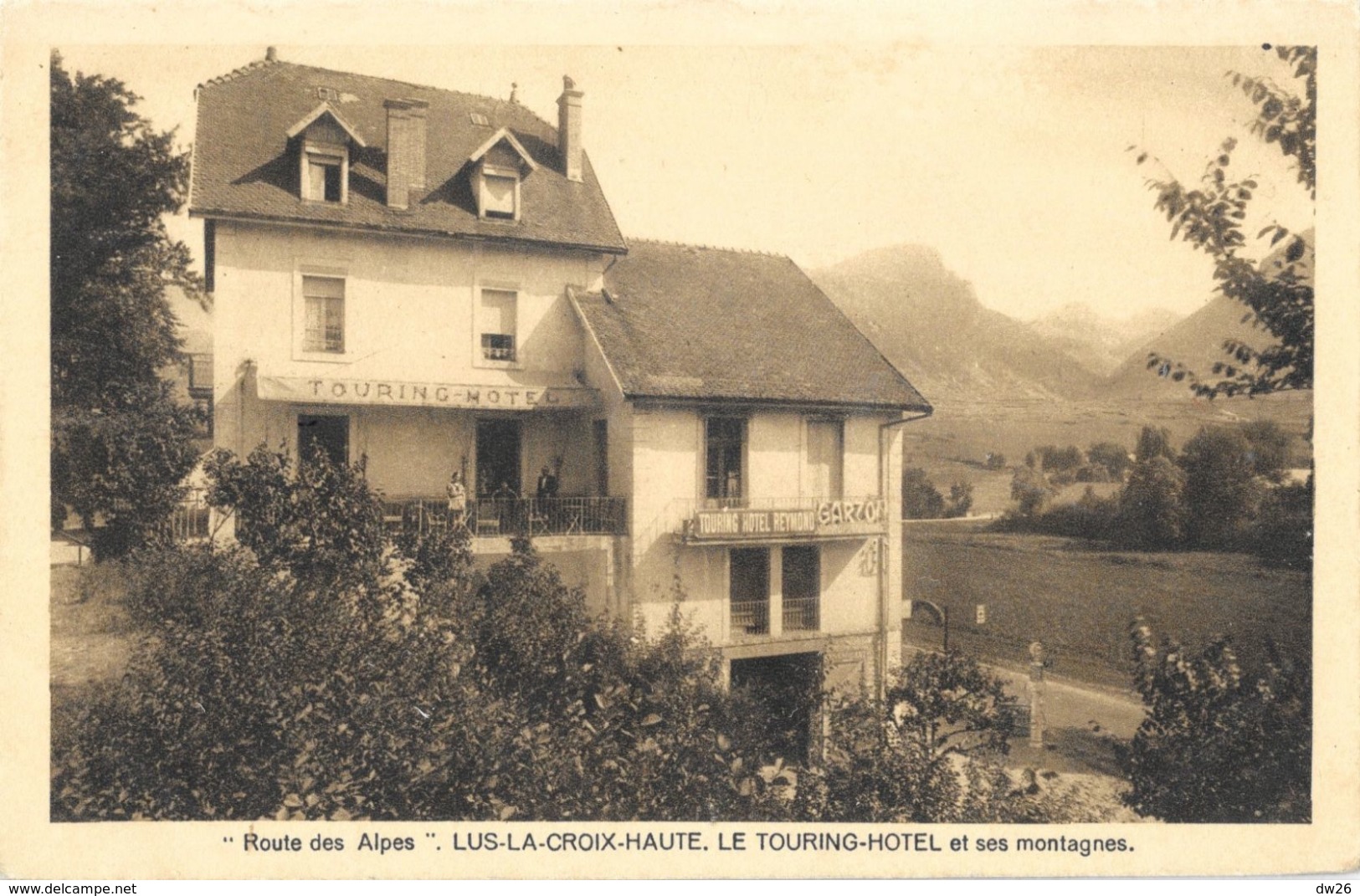 Lus-la-Croix-Haute (Drôme) - Le Touring-Hôtel Et Ses Montagnes - Edition Mollaret - Carte Non Circulée - Alberghi & Ristoranti