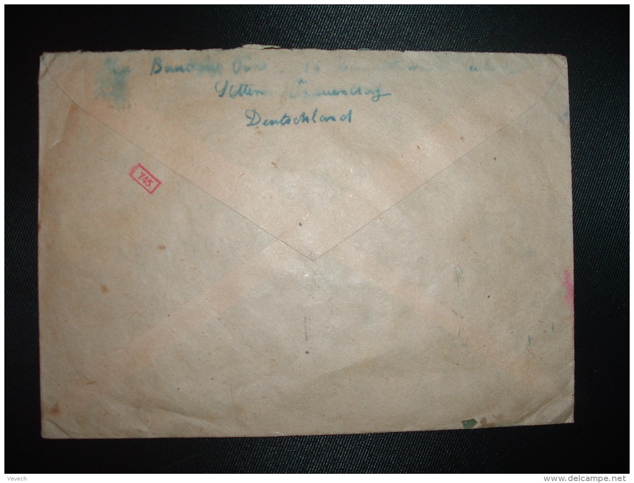 LETTRE TP ALLEMAGNE 20 + TP 5 OBL.14 9 43 STETTIN-FRAUENDORF Pour AVAUX ARDENNES (FRANCE) + CENSURE - 2. Weltkrieg