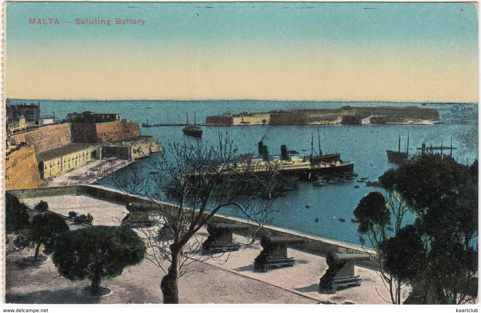 Malta - Saluting Battery ( & Steamer)  - (Malta) - Malta