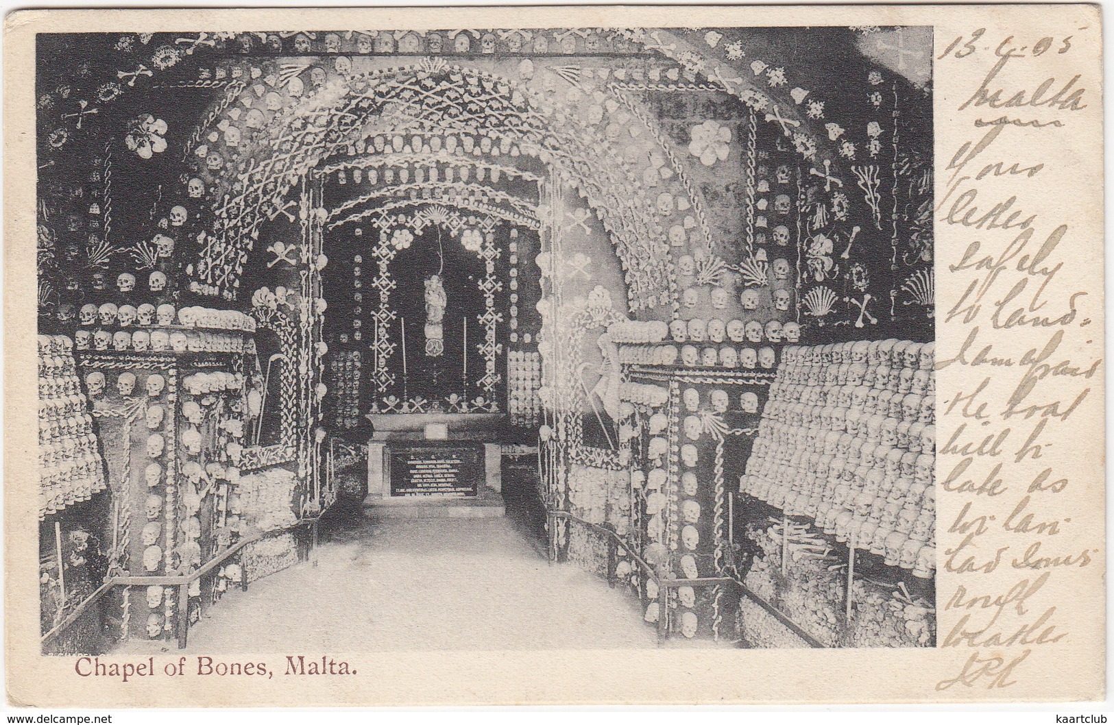Chapel Of Bones - (Published By S.I. Cassar, Phot.) - (1905)  - (Malta) - Malta