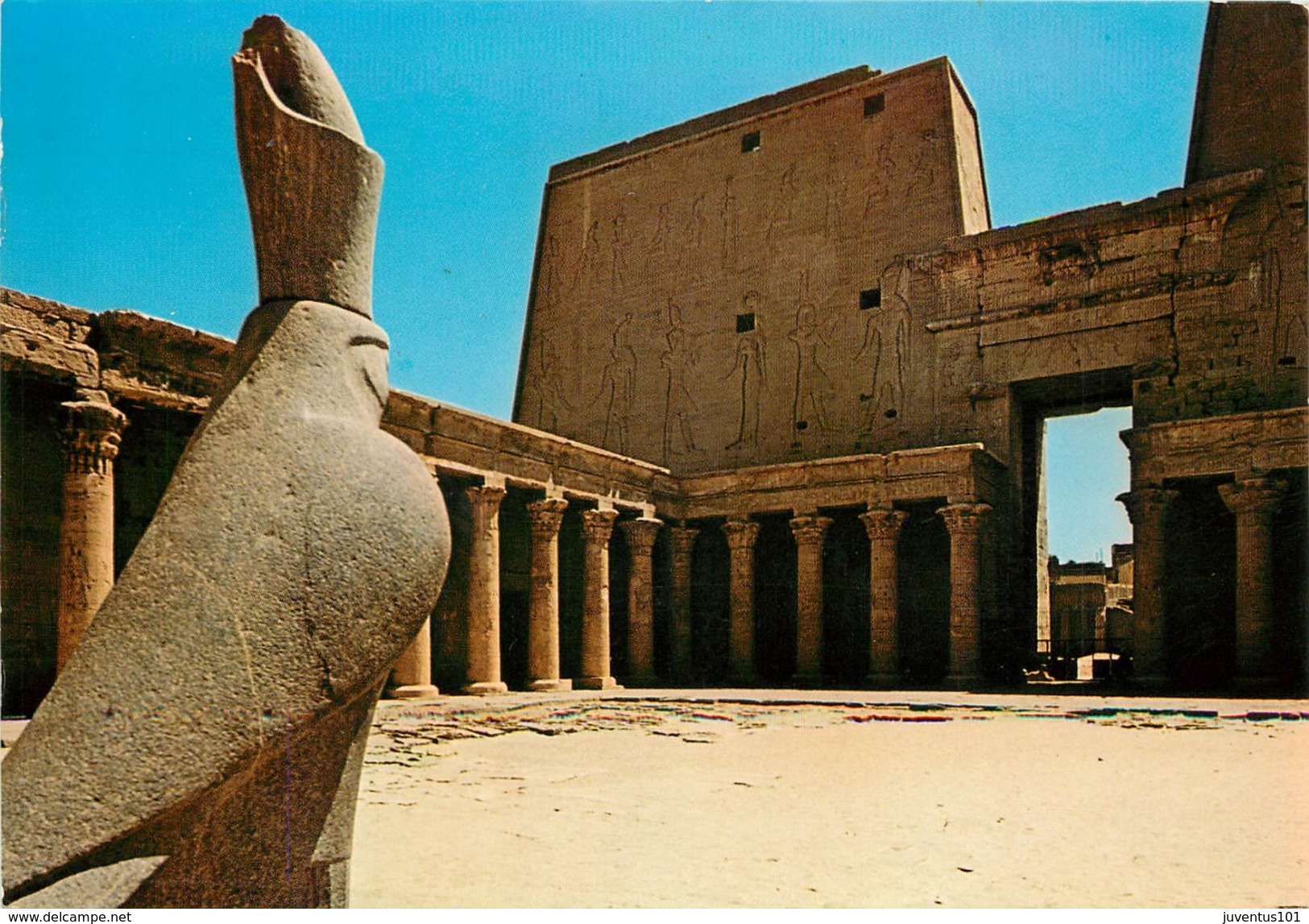 CPSM Egypte-Edfou-Cour Du Temple De Horus    L2319 - Edfou