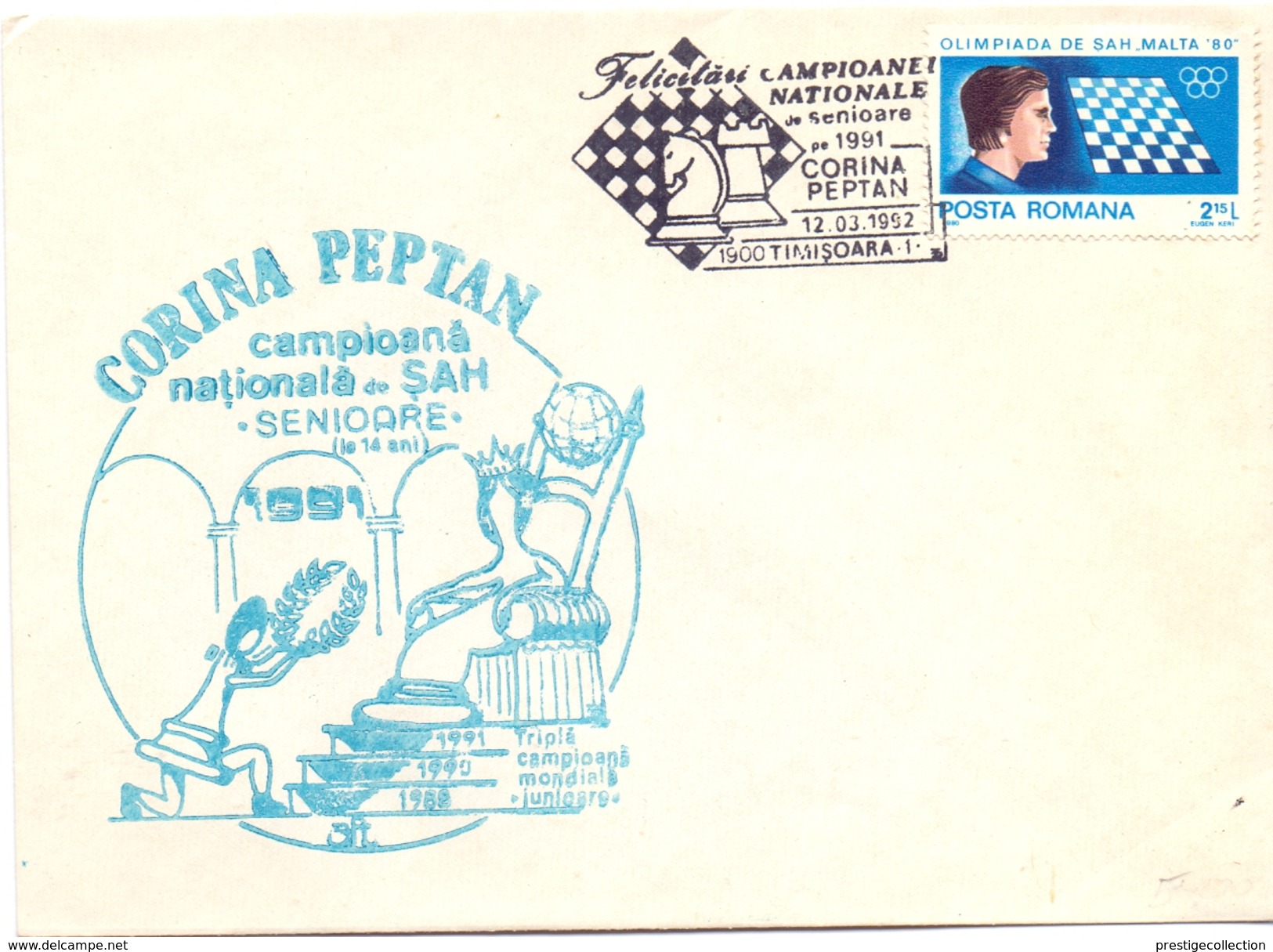 ROMANIA SCACCHI CORINA PEPTAN 1991 (GEN170021) - Scacchi