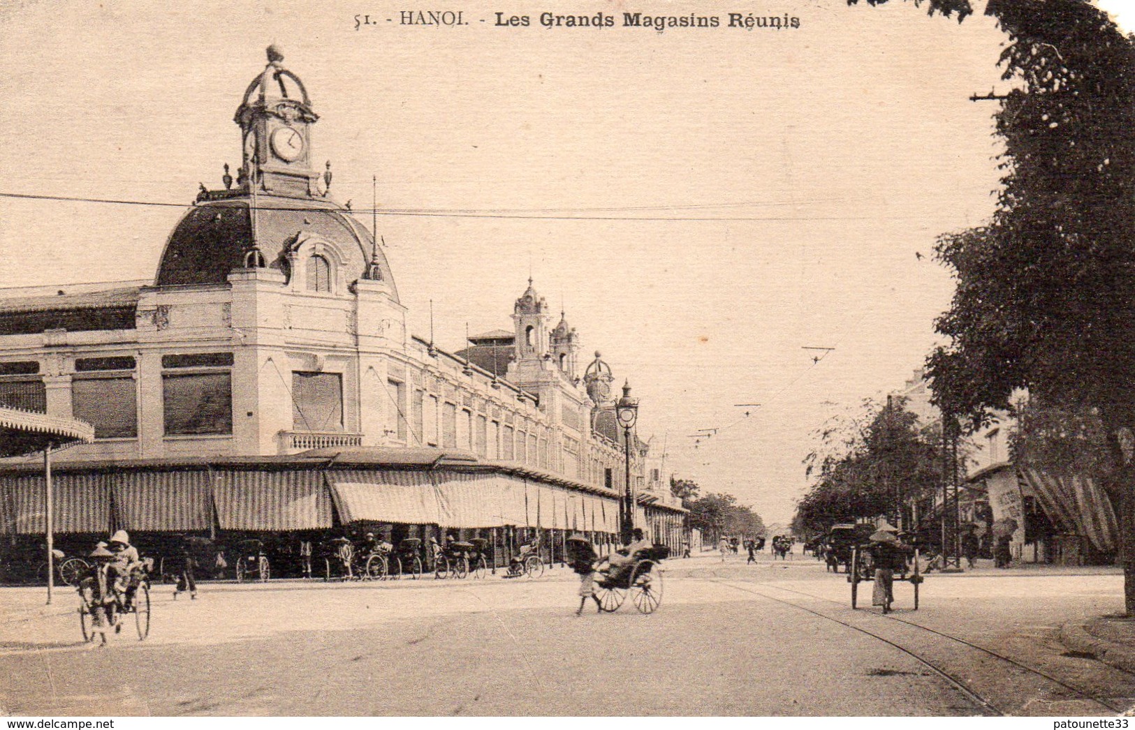 ASIE VIETNAM TONKIN HANOI LES GRANDS MAGASINS REUNIS ANIMEE POUSSES POUSSES - Viêt-Nam