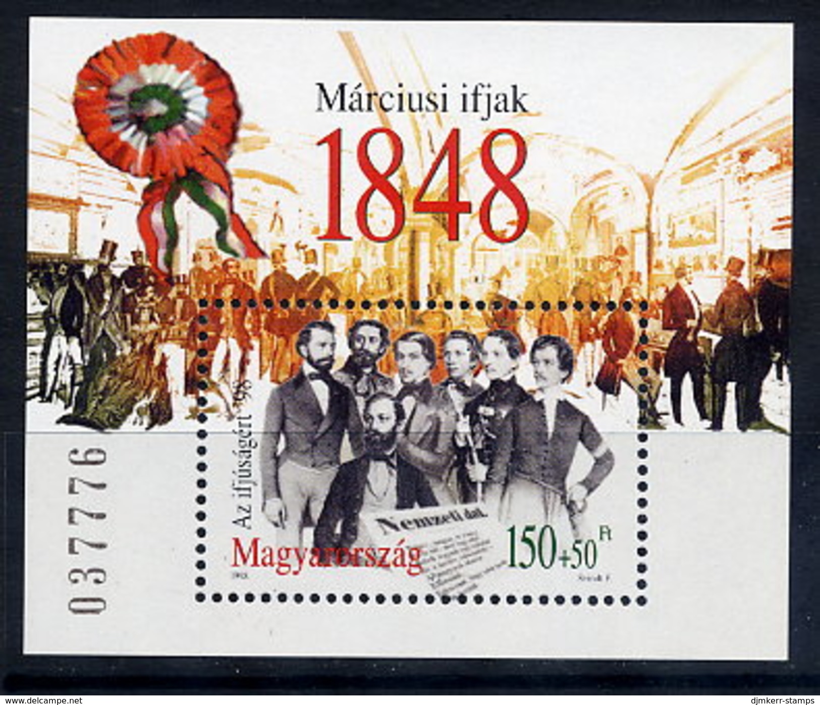 HUNGARY 1998 Leaders Of The 1848 Revolution Block MNH / **.  Michel Block 244 - Blocs-feuillets