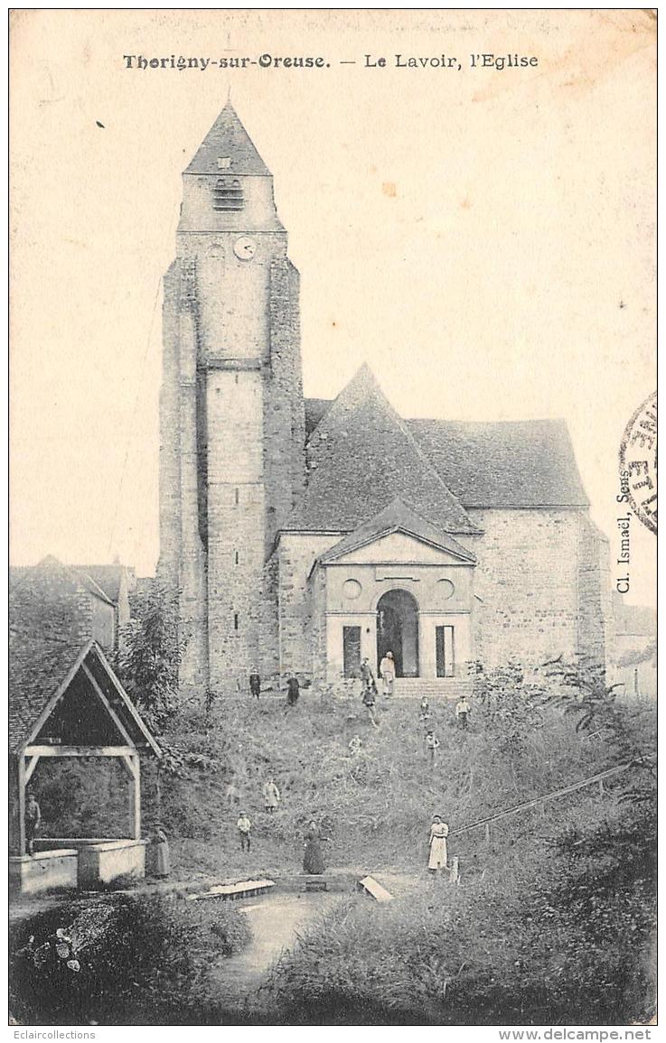 Thorigny Sur Oreuse    89     Le Lavoir  Et L'église    ( Voir Scan) - Other & Unclassified