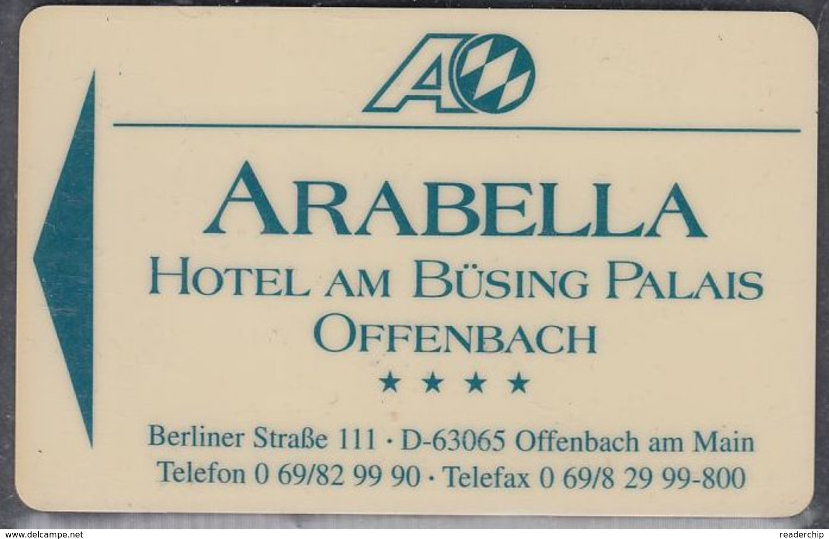 GERMANY Hotelkarte - Key-card  - Arabella - Offenbach - Hotelkarten