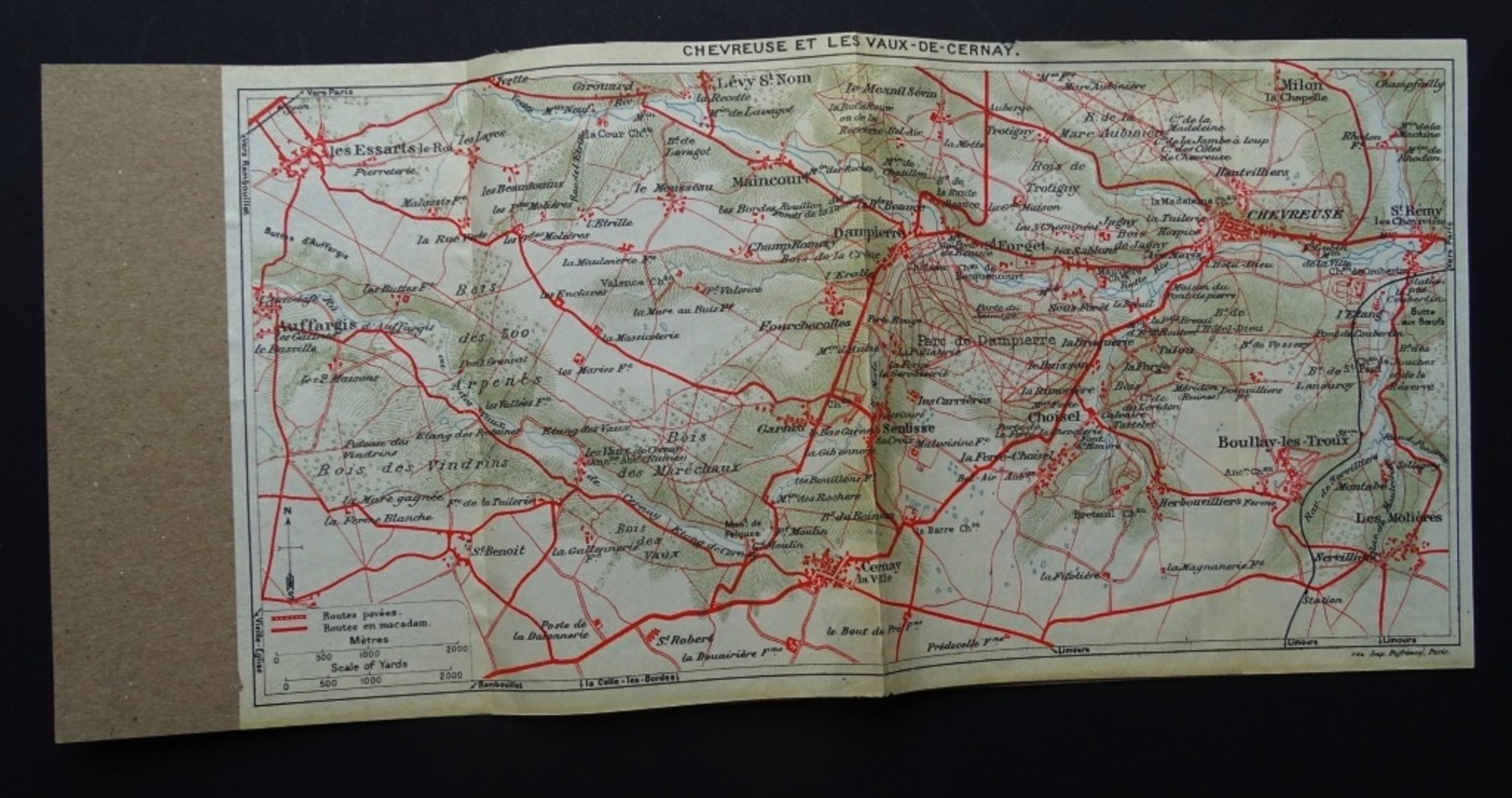 Chevreuse, Dampierre, Choisel, Cernay-la-Ville, Auffargis, Maincourt, Senlisse, Boullay-les-Troux,  Plan De 1924. - Chevreuse