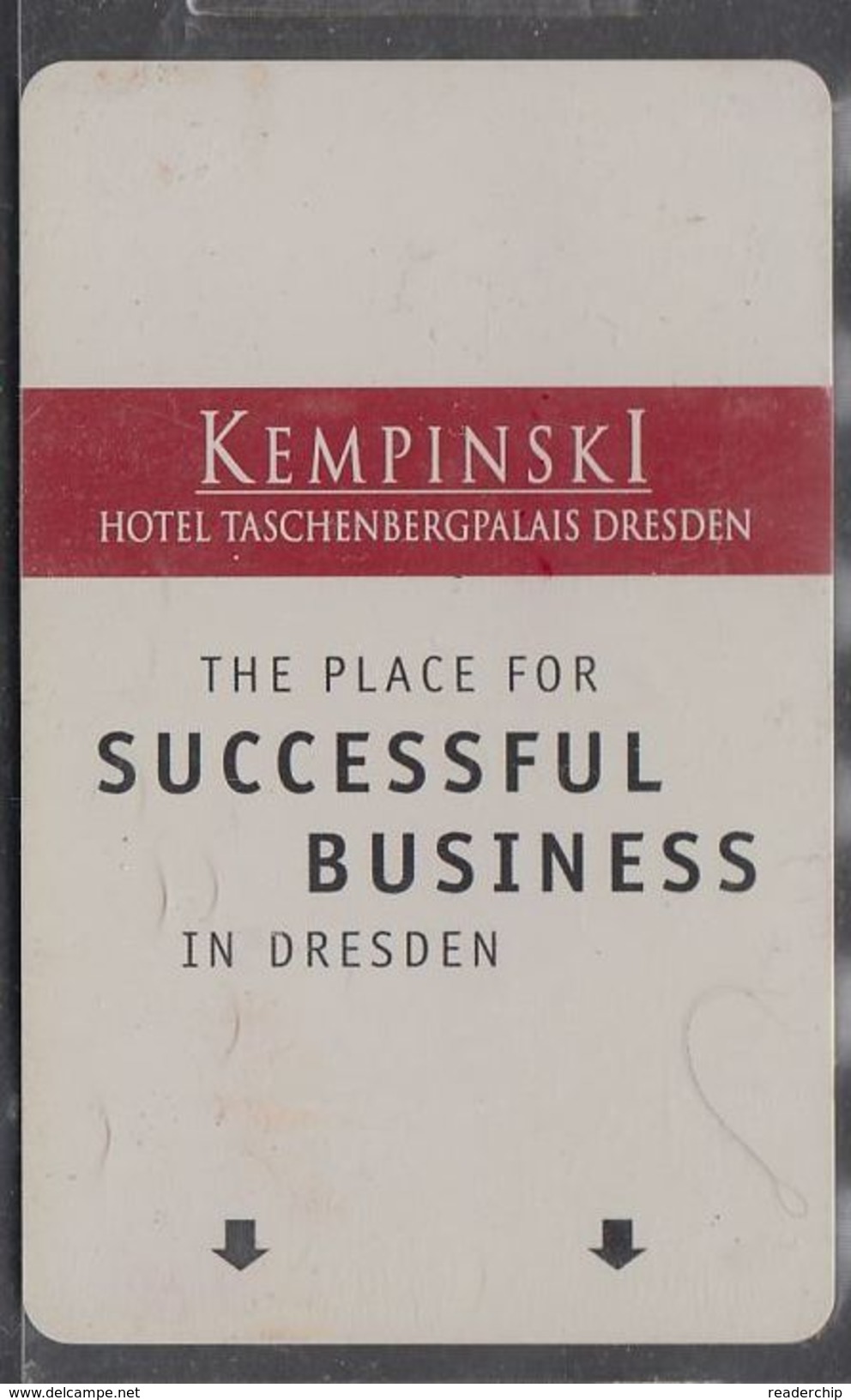 GERMANY Hotelkarte - Key-card  - Hotel Kempinski Dresden - Hotelkarten