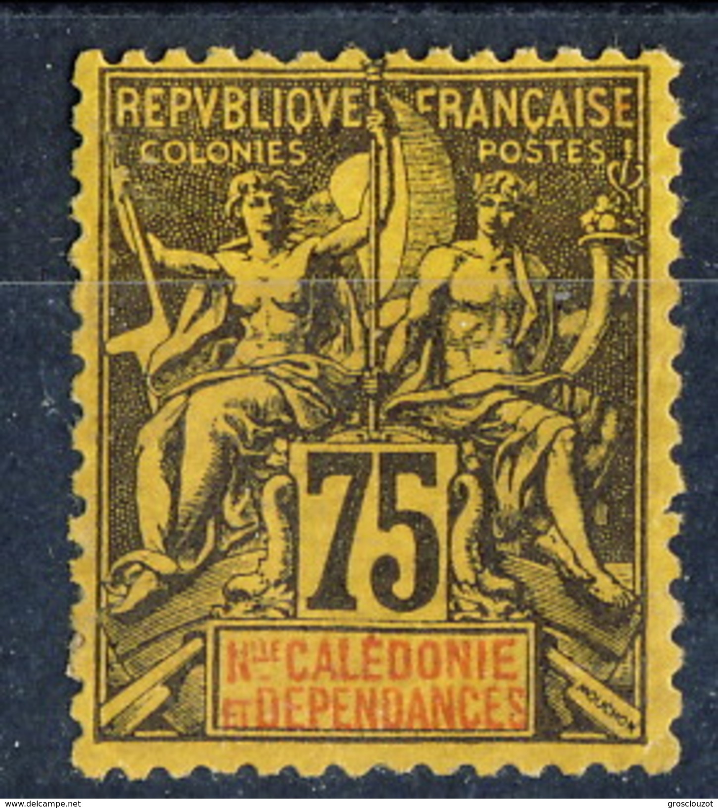 Nouvelle Caledonie 1892 N. 52 C. 75 MH Cat. &euro; 50 - Nuovi