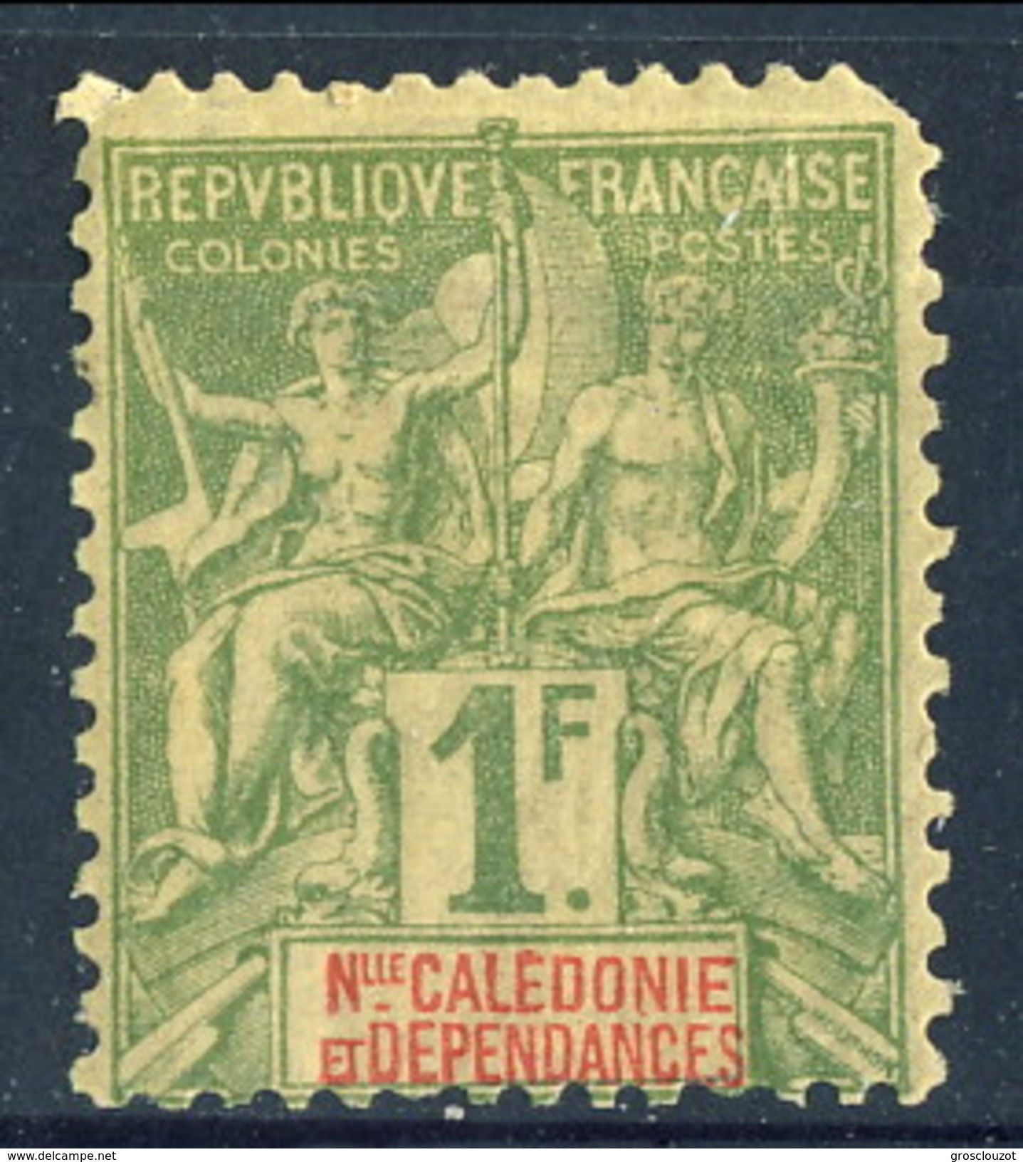 Nouvelle Caledonie 1892 N. 53 F. 1 MH Cat. &euro; 55 Angolo Corto - Nuovi