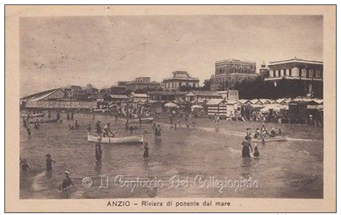 1922 Anzio Cartolina Riviera Bagni Carlo Tulli Roma CAGD45 - Autres & Non Classés