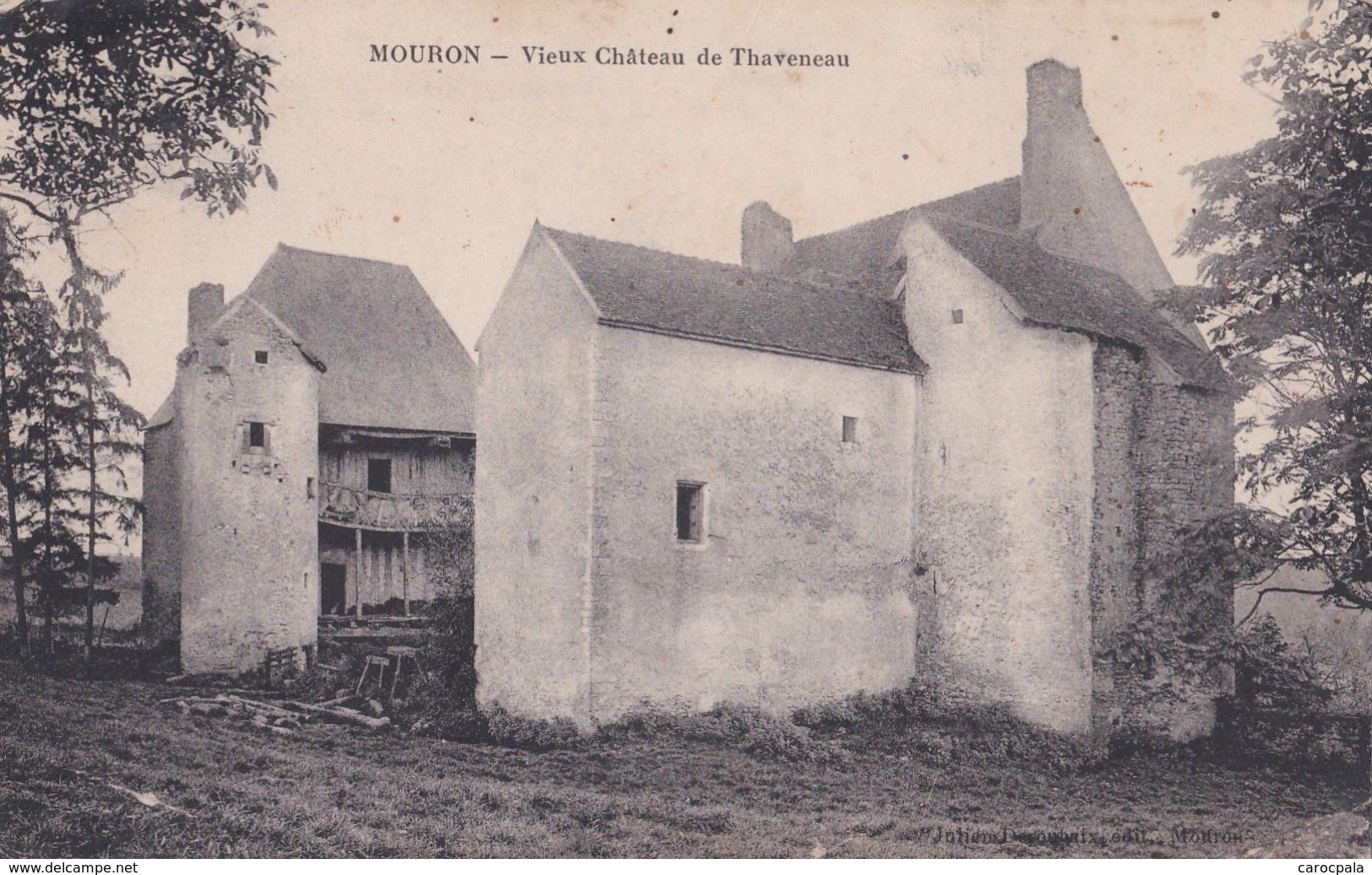 Carte 1920 MOURON / VIEUX CHATEAU DE THAVENEAU - Other & Unclassified