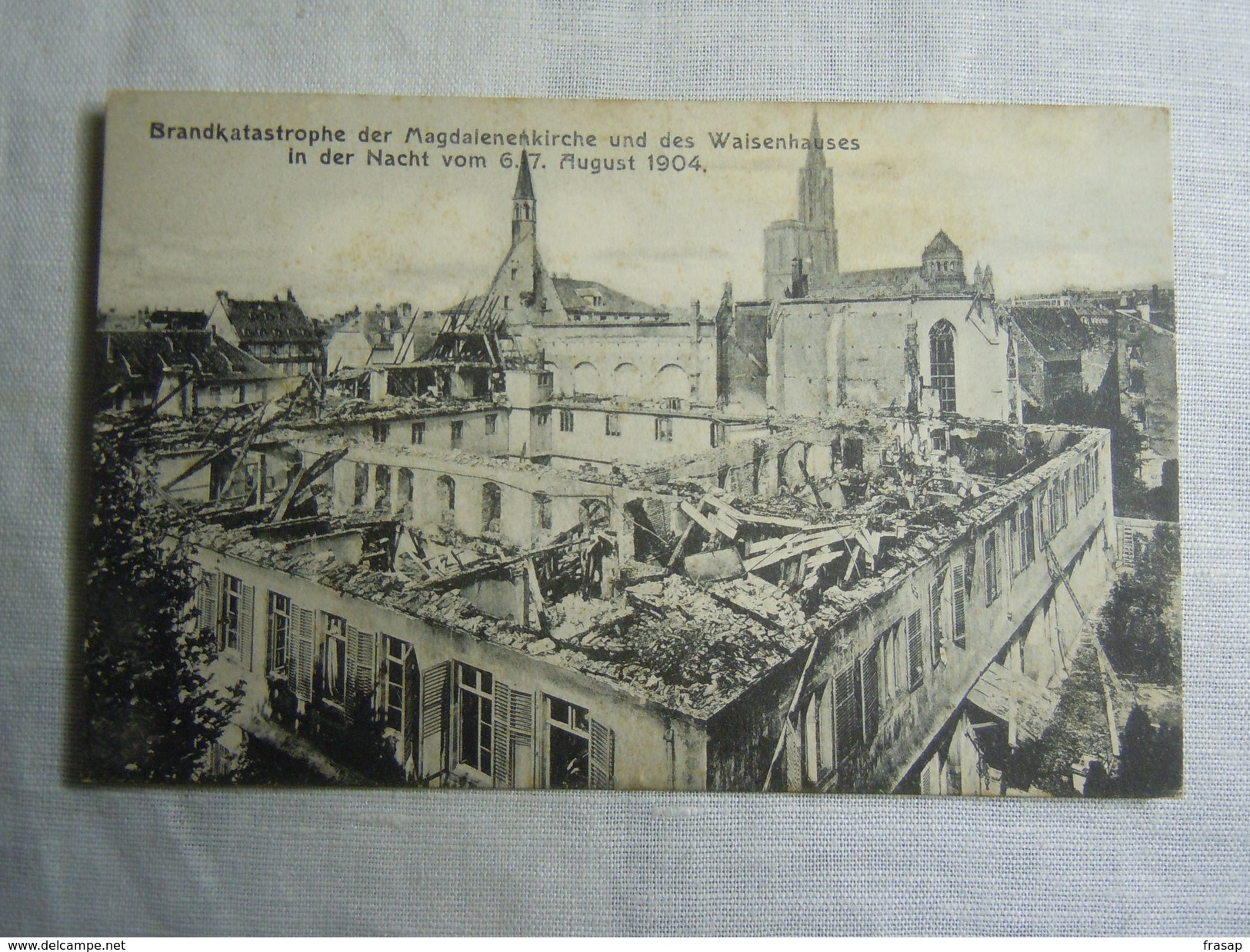 AK Cp -- Waisenhauses Brandkatastrophe Magdalene Kirche 6\7 August 1904 - Weissensee