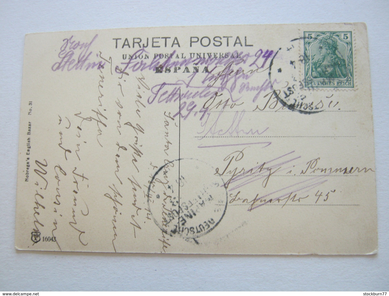 1914 , Marineschiffspost Stempel  Auf Ansichtskarte Aus Teneriffa - Sonstige & Ohne Zuordnung