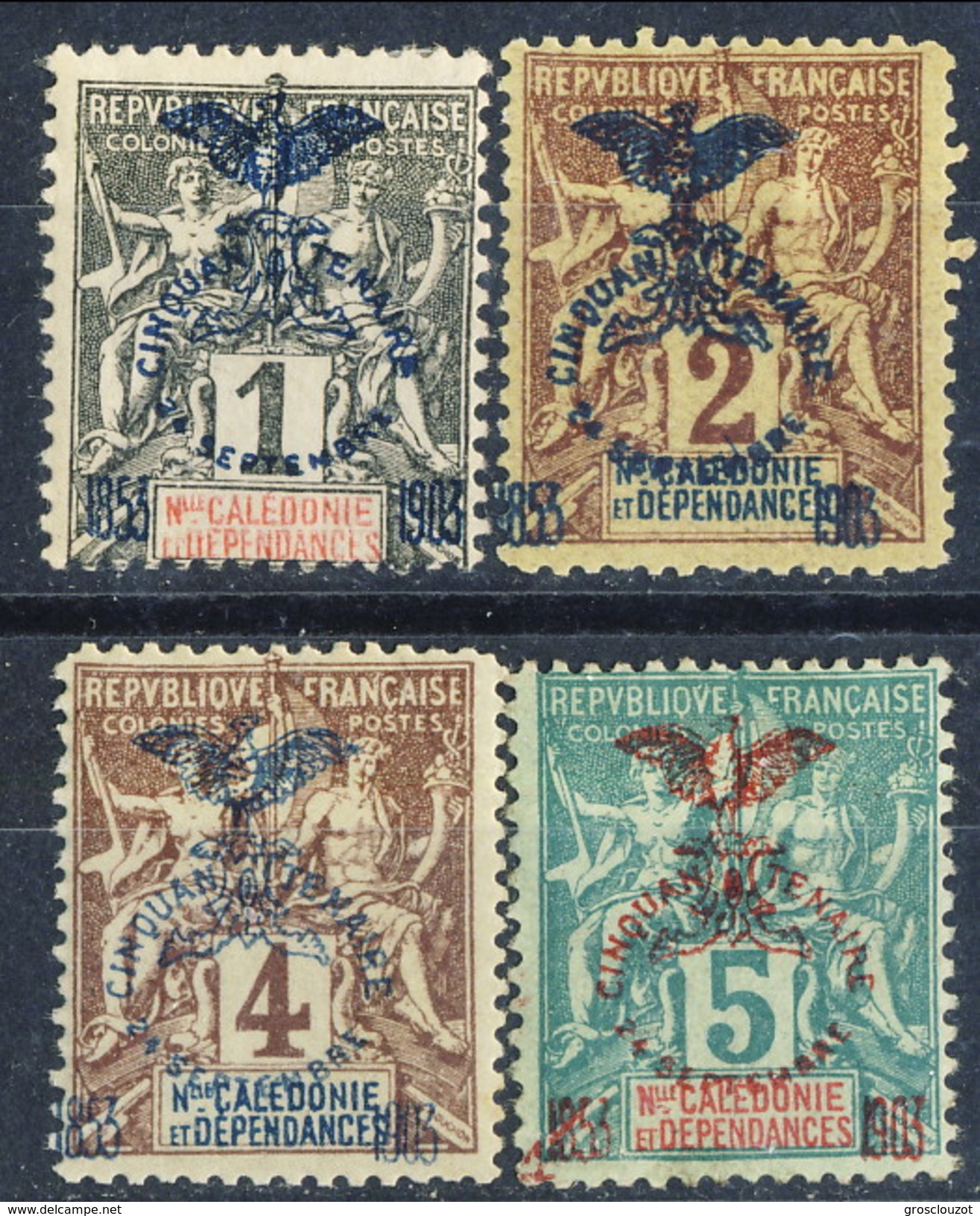 Nouvelle Caledonie 1903 N. 67-70 MH Cat. &euro; 30.50 - Nuovi