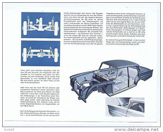 MERCEDES BENZ 220 - VINTAGE BROCHURE - 1960s - Other & Unclassified