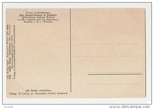AUSTRIA - TIROLER FREIHEITSKAMPF - DAS SANDWIRTSHAUS IN PASSEIER  ( 343 ) - Autres & Non Classés