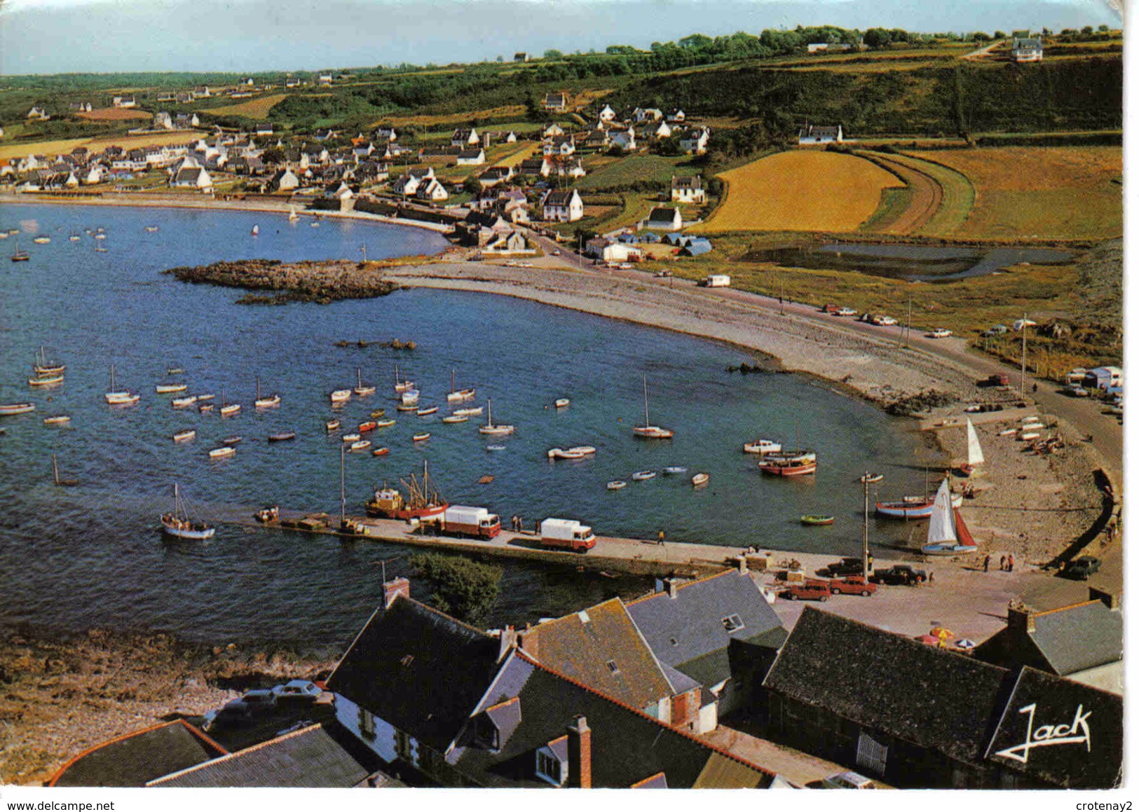 22 LOCQUEMEAU Vers Lannion N°1985 Le Port En 1971 Voitures Camions Mercedes Camp Tentes Voilier Bateau De Pêche - Lannion