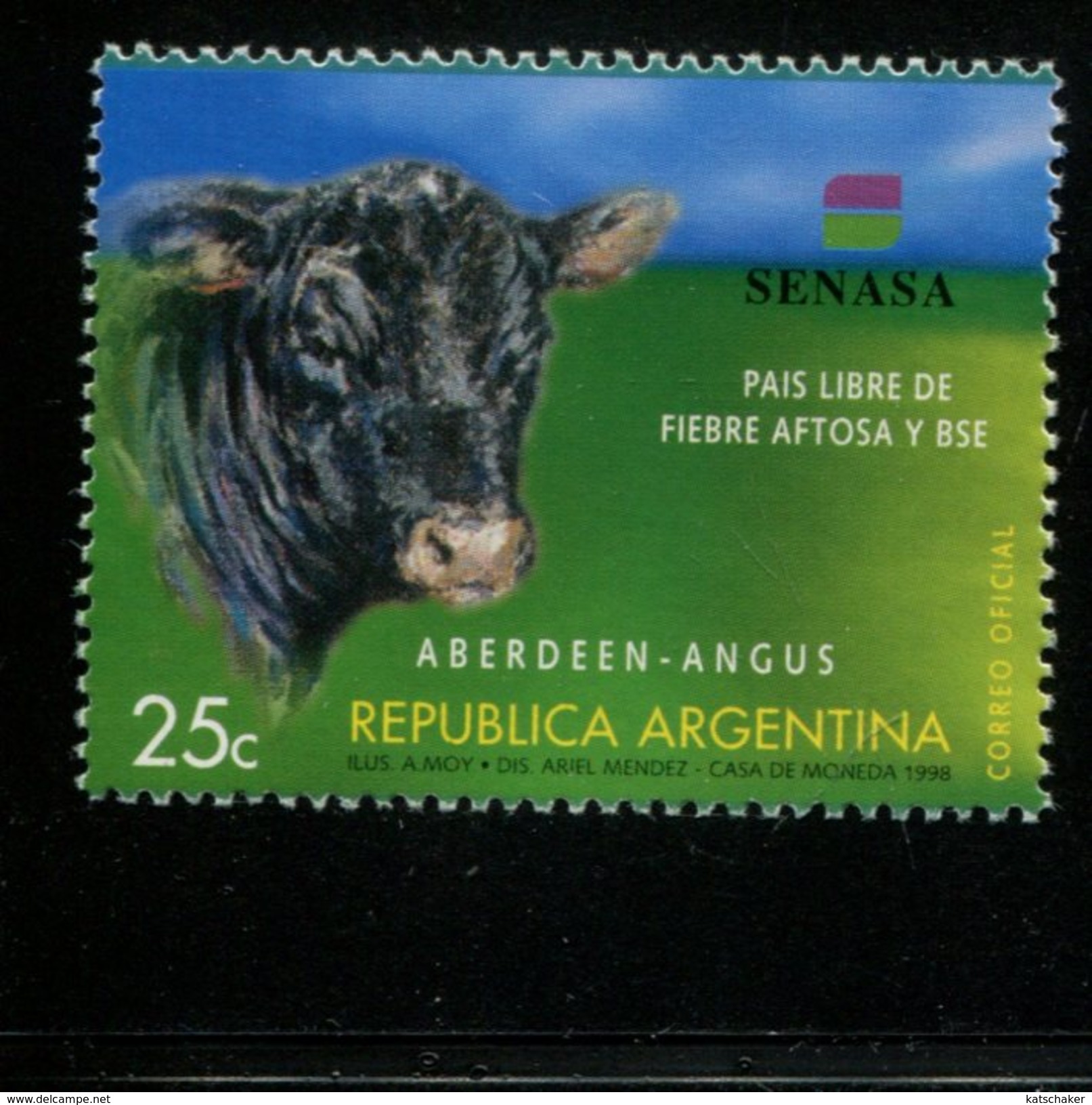 423736324 ARGENTINIE DB 1998 POSTFRIS MINTNEVER HINGED POSTFRIS NEUF YVERT 2040 - Neufs