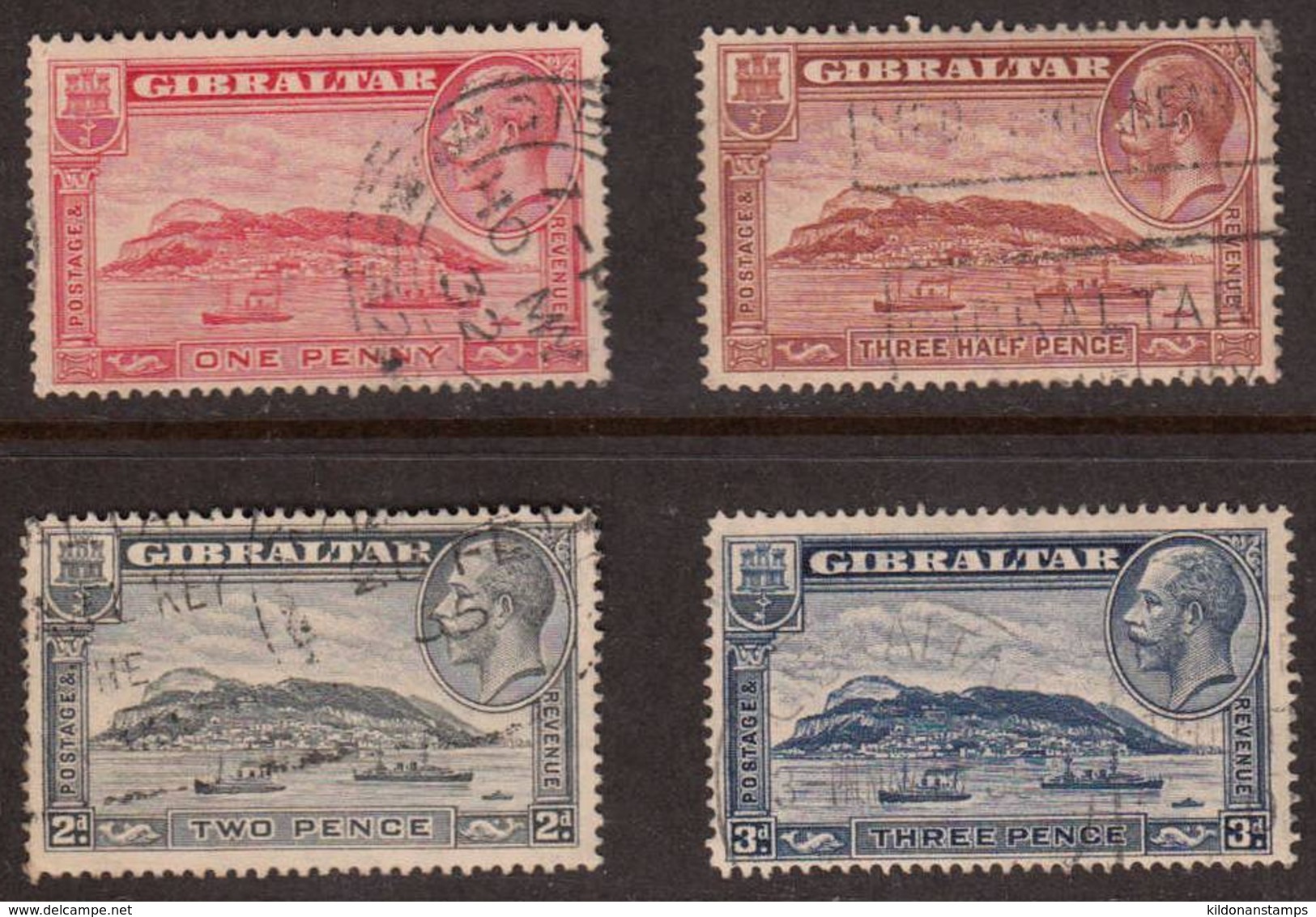 Gibraltar 1931-33 Rock Of Gibraltar, Cancelled, Sc# 96-99, SG 110-113 - Gibraltar