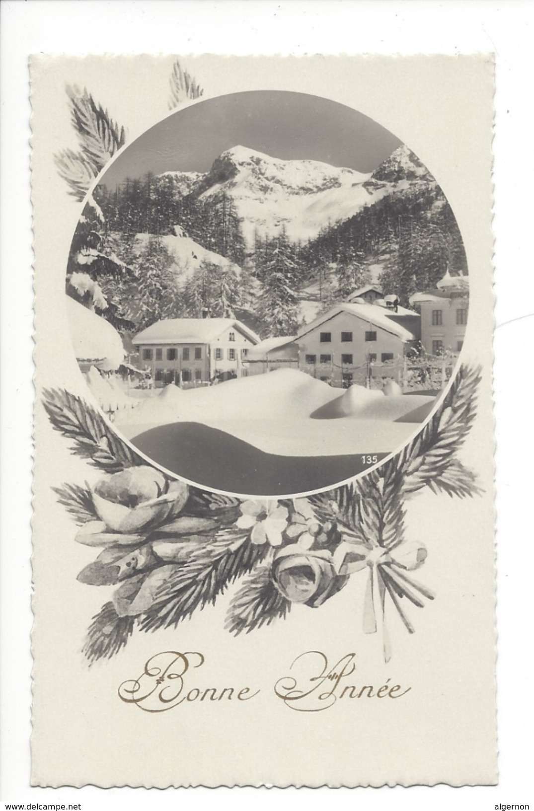 16209 - Bonne Année Village Suisse En Hiver - Nouvel An
