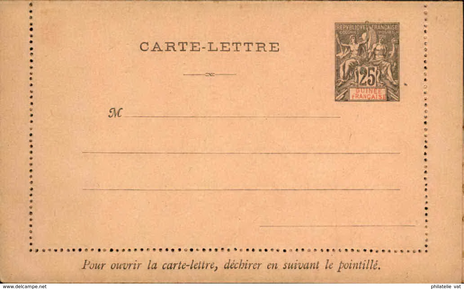 GUINEE FRANçAISE - Entier Sur Carte Lettre Au Type Groupe - P21103 - Cartas & Documentos