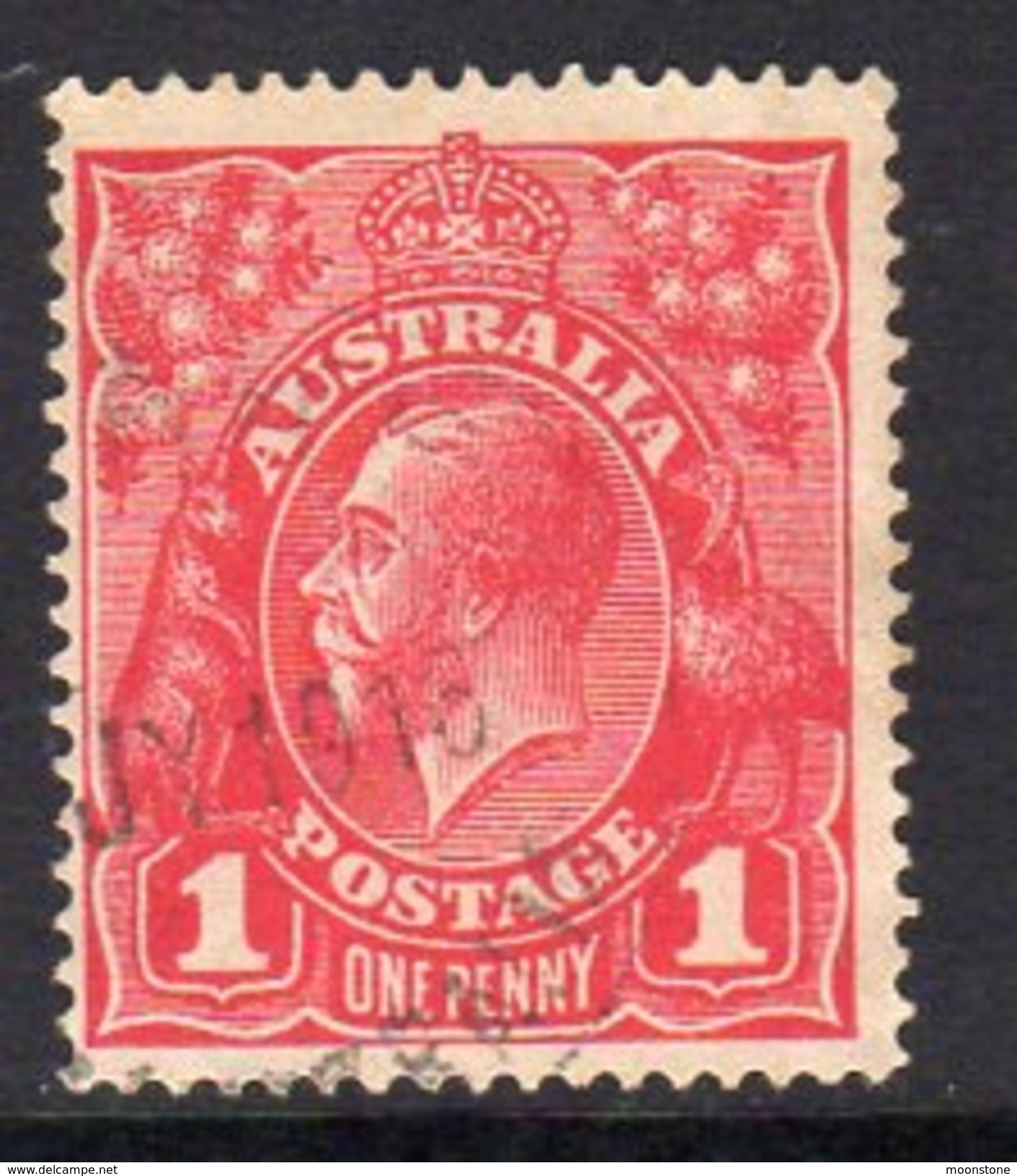 Australia 1914-20  1d Carmine-red GV Head, 2nd Wmk., Used, (SG 21) - Used Stamps