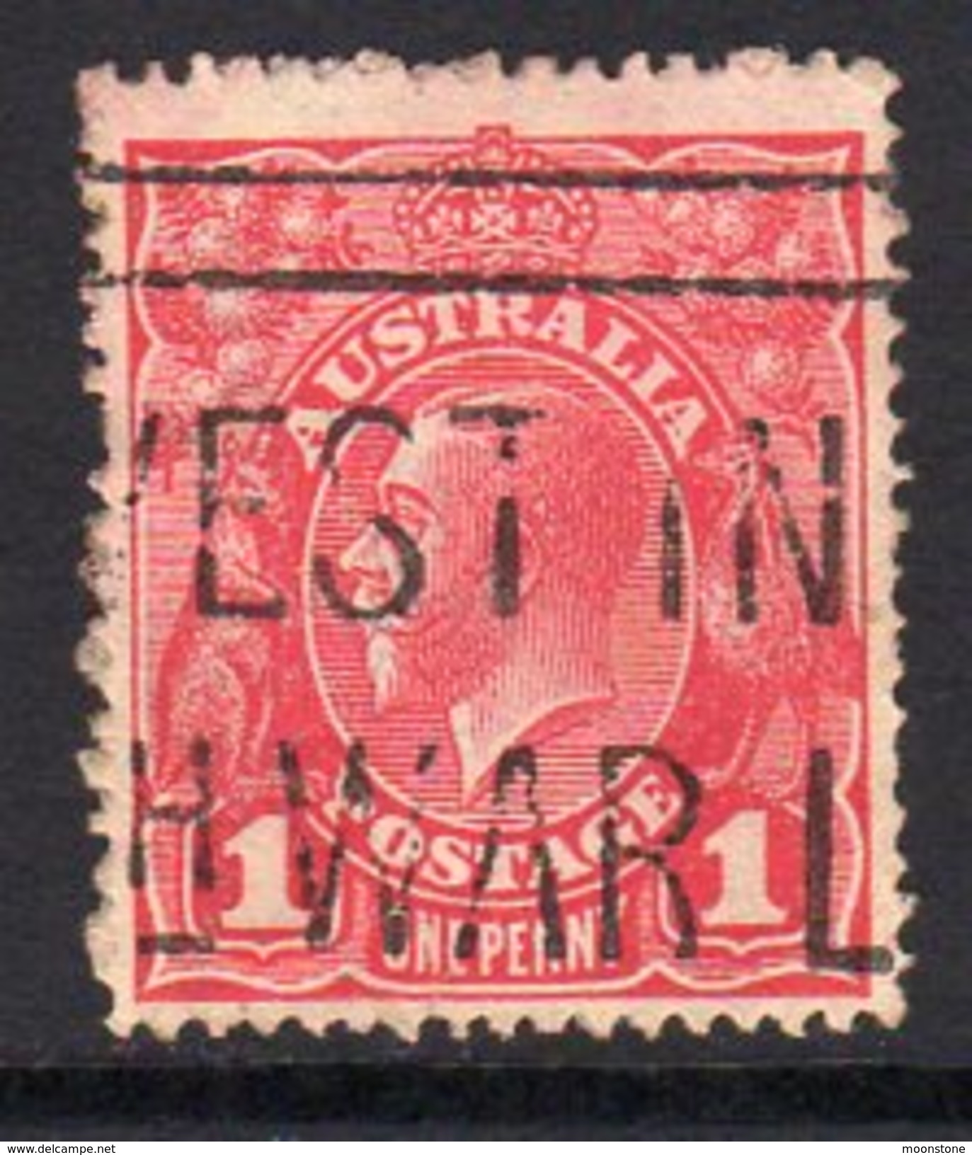 Australia 1914-20  1d Carmine-red GV Head, 2nd Wmk., Used, (SG 21) - Used Stamps