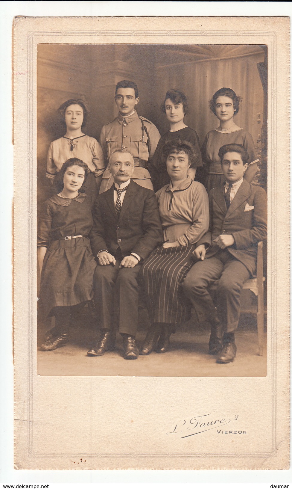 ALBERT BOUVIER ( 1865-1963) Et Sa Famille , Propriétaire D'une Usine De Faîence à VIERZON, Photo L.FAURE - Personnes Identifiées