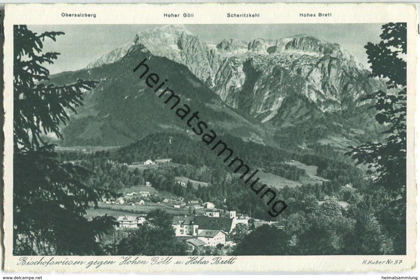 83483 Bischofswiesen - Hohen Göll - Hohes Brett - Verlag Hans Huber Garmisch-Partenkirchen - Bischofswiesen